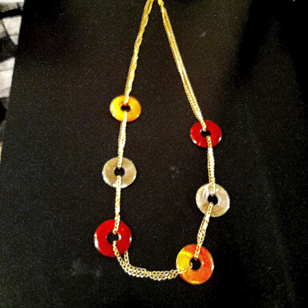 Necklaces, clip on earrings, bracelets